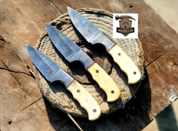 Handmade High carbon Damascus "8" steel Skinner knife. - Image 3