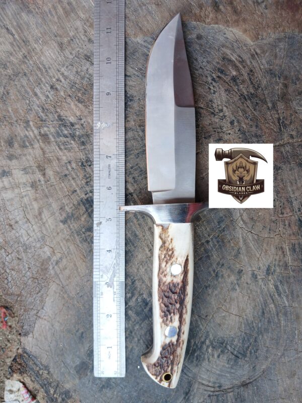 Custome  Handmade D2 Steel  Hunting Bowie knife with leather sheath. - Image 4