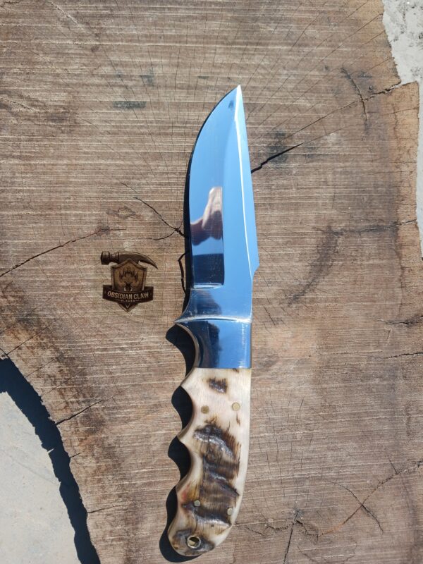 Custome Handmade J2 steel Skinner  knife with leather sheath. - Image 2