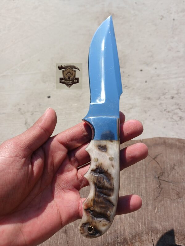 Custome Handmade J2 steel Skinner  knife with leather sheath.