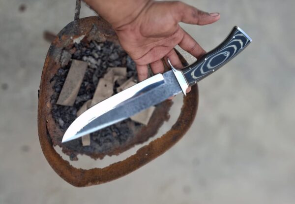 Custome Handmade J2 steel Bowie knife with leather sheath. - Image 2