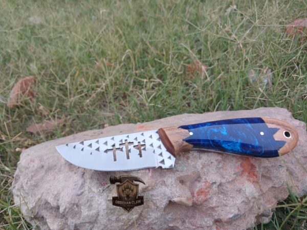 Lots of 2 knives Custom Handmade Damascus and J2 steel Skinner knife. - Image 5