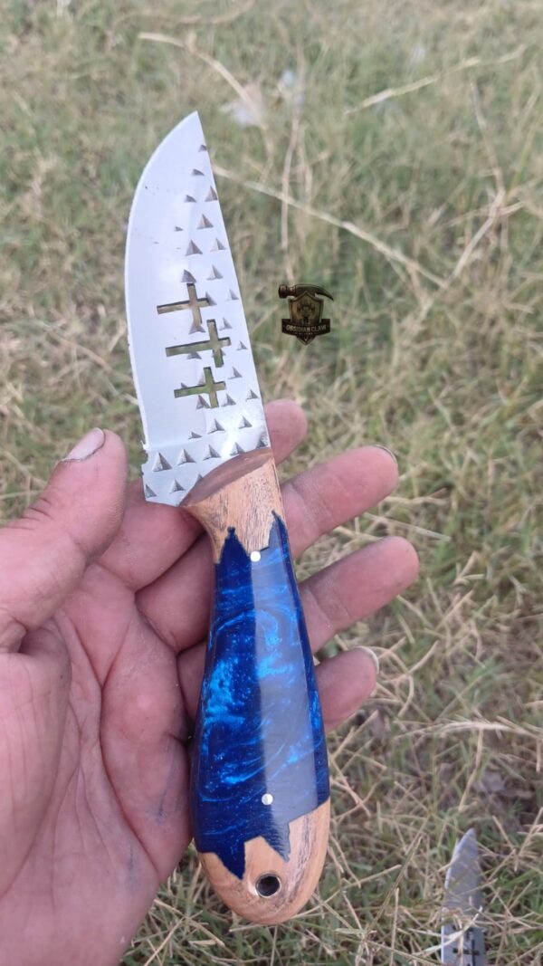 Lots of 2 knives Custom Handmade Damascus and J2 steel Skinner knife. - Image 7