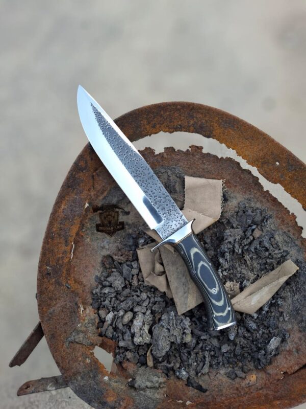 Custome Handmade J2 steel Bowie knife with leather sheath. - Image 5