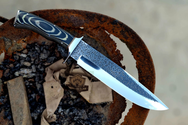 Custome Handmade J2 steel Bowie knife with leather sheath. - Image 4