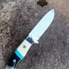 Custome Handmade J2 steel high palash mirror Skinner knife/ leather sheaths. - Image 6