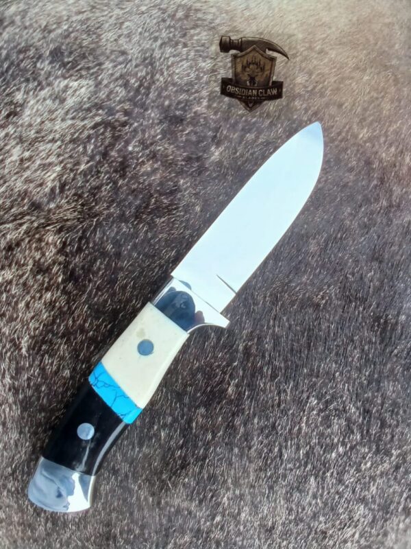 Custome Handmade J2 steel high palash mirror Skinner knife/ leather sheaths. - Image 6