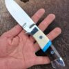Custome Handmade J2 steel high palash mirror Skinner knife/ leather sheaths. - Image 2