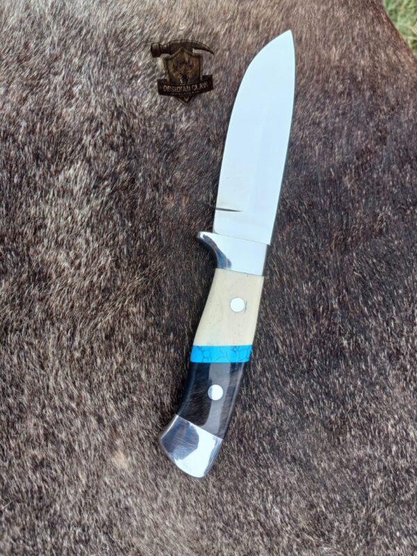 Custome Handmade J2 steel high palash mirror Skinner knife/ leather sheaths. - Image 8