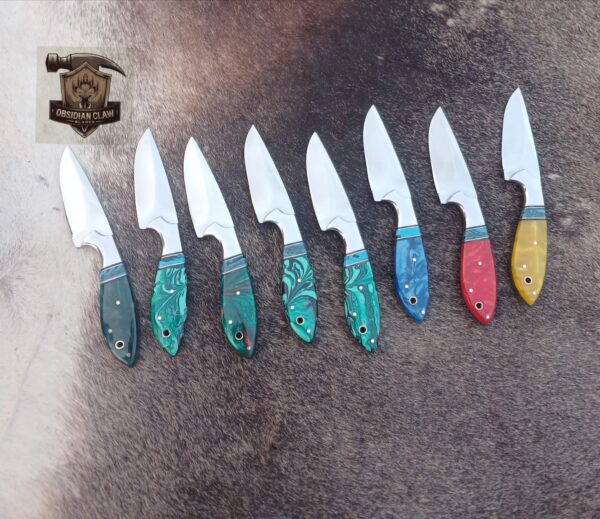 Lots of "8" Unique Custom Handmade D2 steel Skinner knife/ Leather sheath. - Image 3