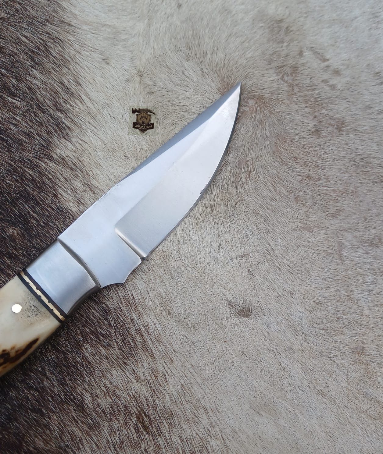 Skinner knife with leather sheath. - Image 7