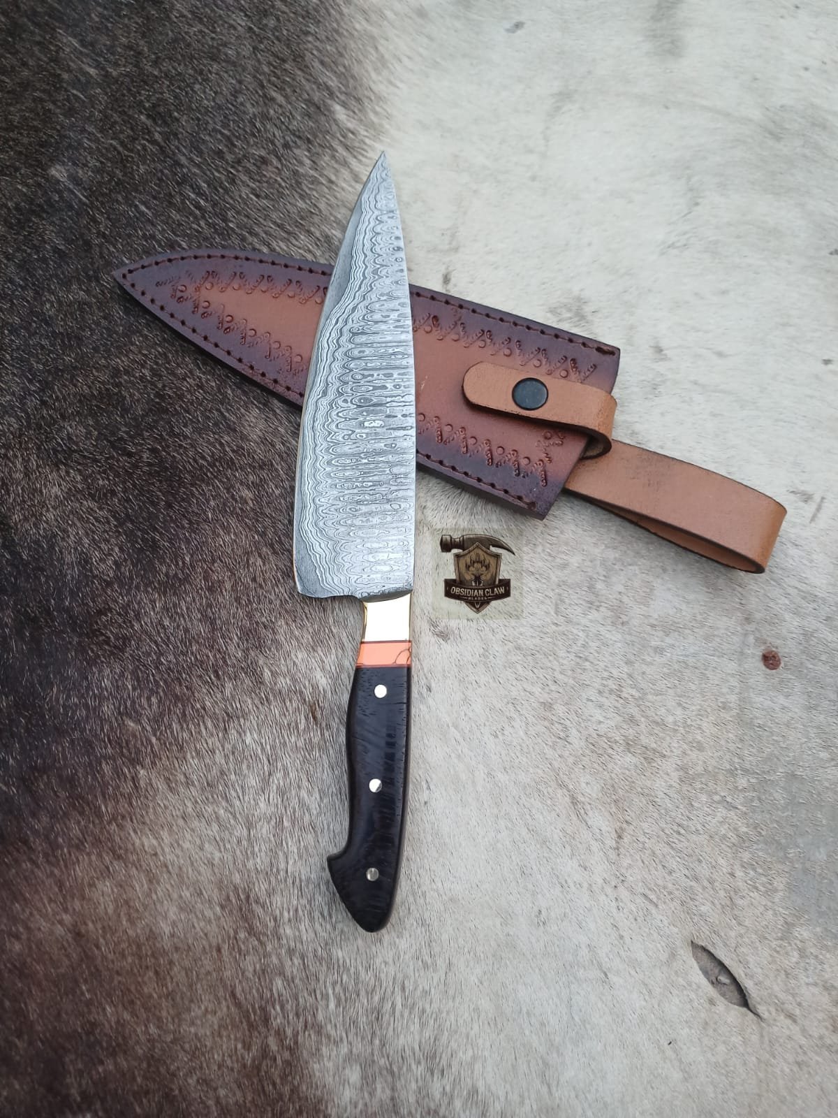 Chef knife with Leather cover. - Image 3