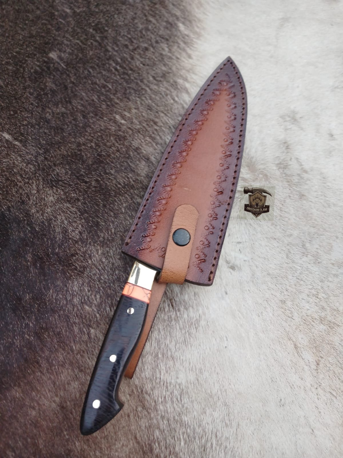 Chef knife with Leather cover. - Image 6